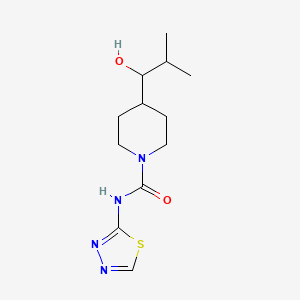 molecular formula C12H20N4O2S B5899660 4-(1-hydroxy-2-methylpropyl)-N-1,3,4-thiadiazol-2-ylpiperidine-1-carboxamide 