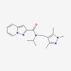 molecular formula C18H23N5O B5899664 N-isopropyl-N-[(1,3,5-trimethyl-1H-pyrazol-4-yl)methyl]pyrazolo[1,5-a]pyridine-2-carboxamide 