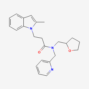 molecular formula C23H27N3O2 B5899674 3-(2-methyl-1H-indol-1-yl)-N-(pyridin-2-ylmethyl)-N-(tetrahydrofuran-2-ylmethyl)propanamide 
