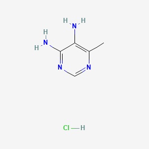 molecular formula C5H9ClN4 B589969 6-甲基嘧啶-4,5-二胺盐酸盐 CAS No. 1797132-20-7