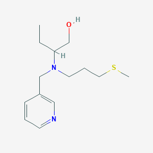 molecular formula C14H24N2OS B5899740 2-[[3-(methylthio)propyl](pyridin-3-ylmethyl)amino]butan-1-ol 