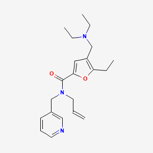 molecular formula C21H29N3O2 B5899758 N-allyl-4-[(diethylamino)methyl]-5-ethyl-N-(pyridin-3-ylmethyl)-2-furamide 