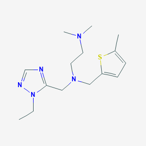 molecular formula C15H25N5S B5900404 N-[(1-ethyl-1H-1,2,4-triazol-5-yl)methyl]-N',N'-dimethyl-N-[(5-methyl-2-thienyl)methyl]ethane-1,2-diamine 
