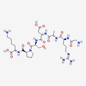 molecular formula C29H51N11O11 B590054 Gly-Arg-Ala-Asp-Ser-Pro-Lys CAS No. 125455-58-5