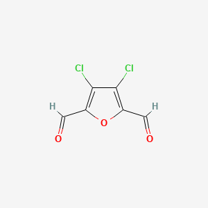 molecular formula C6H2Cl2O3 B590068 3,4-Dichlorofuran-2,5-dicarbaldehyde CAS No. 157948-52-2