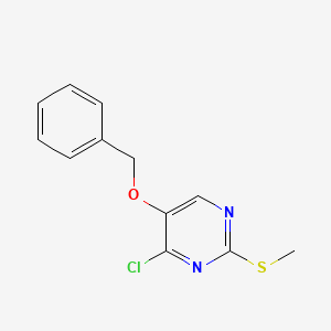 molecular formula C12H11ClN2OS B590070 5-(Benzyloxy)-4-chloro-2-(methylthio)pyrimidine CAS No. 4973-78-8
