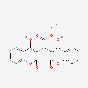 molecular formula C22H16O8 B590089 Ethyl biscoumacetate CAS No. 548-00-5