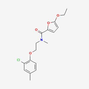 molecular formula C17H20ClNO4 B5901172 N-[2-(2-chloro-4-methylphenoxy)ethyl]-5-ethoxy-N-methyl-2-furamide 