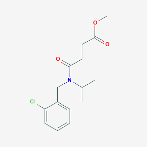 molecular formula C15H20ClNO3 B5901307 methyl 4-[(2-chlorobenzyl)(isopropyl)amino]-4-oxobutanoate 