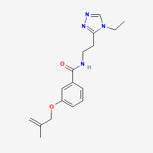 molecular formula C17H22N4O2 B5901314 N-[2-(4-ethyl-4H-1,2,4-triazol-3-yl)ethyl]-3-[(2-methylprop-2-en-1-yl)oxy]benzamide 