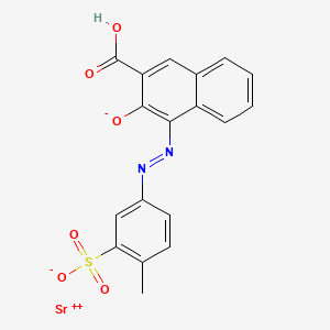 molecular formula C18H12N2O6SSr B590164 strontium;5-[(3-carboxy-2-oxidonaphthalen-1-yl)diazenyl]-2-methylbenzenesulfonate CAS No. 129984-37-8