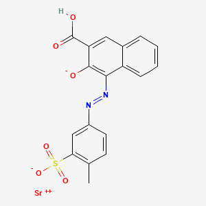 2-Naphthalenecarboxylic acid, 3-hydroxy-4-((4-methyl-3-sulfophenyl)azo)-, strontium salt (1:1)
