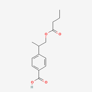 4-[1-(Butyryloxy)-2-propanyl]benzoic acid