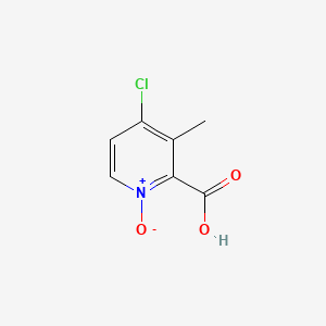 molecular formula C7H6ClNO3 B590196 4-chloro-3-methyl-1-oxidopyridin-1-ium-2-carboxylic acid CAS No. 1329833-80-8