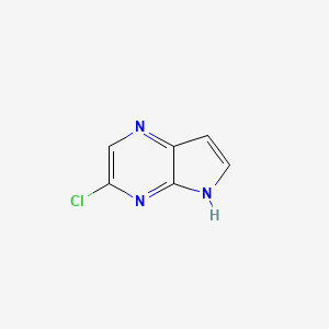 molecular formula C6H4ClN3 B590235 3-chloro-5H-pyrrolo[2,3-b]pyrazine CAS No. 1111638-10-8