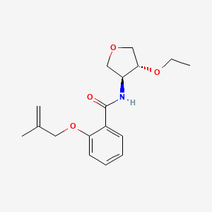 molecular formula C17H23NO4 B5903055 N-[(3S,4R)-4-ethoxyoxolan-3-yl]-2-(2-methylprop-2-enoxy)benzamide 