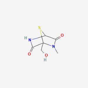 1-(Hydroxymethyl)-2-methyl-7-thia-2,5-diazabicyclo[2.2.1]heptane-3,6-dione