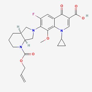 molecular formula C25H28FN3O6 B590340 N-Allyloxycarbonyl Moxifloxacin CAS No. 1391053-44-3