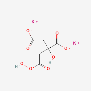 molecular formula C6H6K2O8 B590356 Dipotassium 2-(2-hydroperoxy-2-oxoethyl)-2-hydroxybutanedioate CAS No. 232281-44-6
