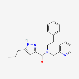 molecular formula C21H24N4O B5903570 N-(2-phenylethyl)-5-propyl-N-(pyridin-2-ylmethyl)-1H-pyrazole-3-carboxamide 