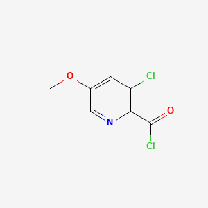 molecular formula C7H5Cl2NO2 B590362 3-Chloro-5-methoxypyridine-2-carbonyl chloride CAS No. 128073-10-9