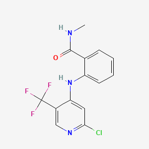 molecular formula C14H11ClF3N3O B590372 2-((2-Chloro-5-(trifluoromethyl)pyridin-4-yl)amino)-N-methylbenzamide CAS No. 1061358-71-1