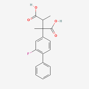 molecular formula C18H17FO4 B590377 2-(2-Fluoro-[1,1'-biphenyl]-4-yl)-2,3-dimethylsuccinic acid CAS No. 1797883-74-9
