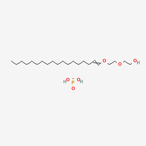 molecular formula C22H46O6P+ B590391 Dihydroxy(oxo)phosphanium;2-(2-octadec-1-enoxyethoxy)ethanol CAS No. 130419-61-3