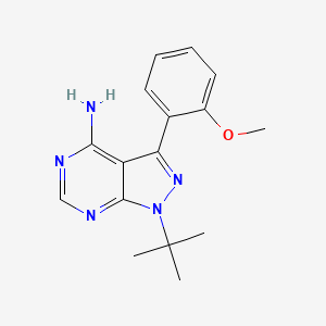 B590395 1-(tert-Butyl)-3-(2-methoxyphenyl)-1H-pyrazolo[3,4-d]pyrimidin-4-amine CAS No. 1797105-85-1