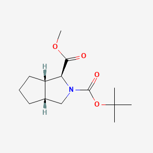 (1S,3aR,6aS)-Hexahydro-cyclopenta[c]pyrrole-1,2(1H)-dicarboxylic Acid 2-(tert-Butyl) Ester 1-Methyl Ester