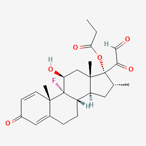 molecular formula C25H31FO6 B590439 21-Dehydro Dexamethasone 17-Propionate CAS No. 62800-58-2