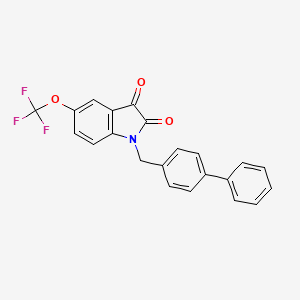 1-[(4-Phenylphenyl)methyl]-5-(trifluoromethoxy)indole-2,3-dione