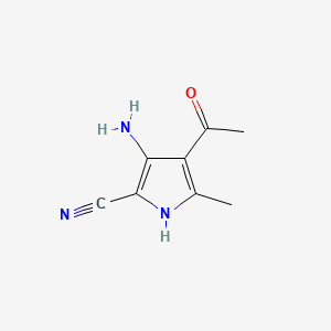 4-acetyl-3-amino-5-methyl-1H-pyrrole-2-carbonitrile