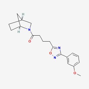 molecular formula C19H23N3O3 B5904721 1-[(1S,4S)-2-azabicyclo[2.2.1]heptan-2-yl]-4-[3-(3-methoxyphenyl)-1,2,4-oxadiazol-5-yl]butan-1-one 