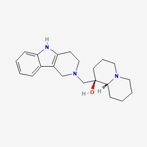 molecular formula C21H29N3O B5904832 (1R,9aR)-1-(1,3,4,5-tetrahydropyrido[4,3-b]indol-2-ylmethyl)-2,3,4,6,7,8,9,9a-octahydroquinolizin-1-ol 