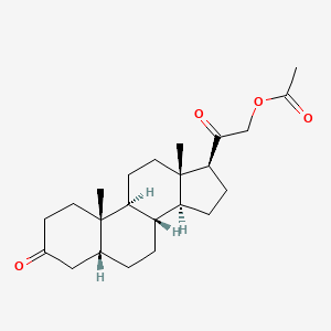 molecular formula C23H34O4 B590484 (5beta)-21-(Acetoxy)pregnane-3,20-dione CAS No. 2402-25-7