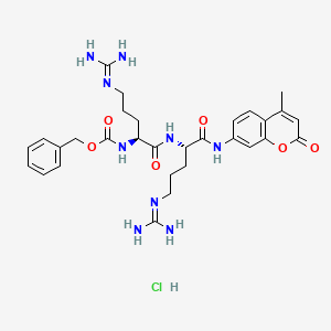 molecular formula C30H40ClN9O6 B590493 Z-Arg-Arg-AMC hydrochloride CAS No. 136132-67-7