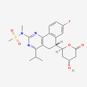 N-[(6R)-8-Fluoro-6-[(2S,4R)-4-hydroxy-6-oxooxan-2-yl]-4-propan-2-yl-5,6-dihydrobenzo[h]quinazolin-2-yl]-N-methylmethanesulfonamide