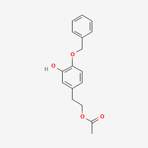 Acetic acid 3-hydroxy-4-(benzyloxy)phenethyl ester