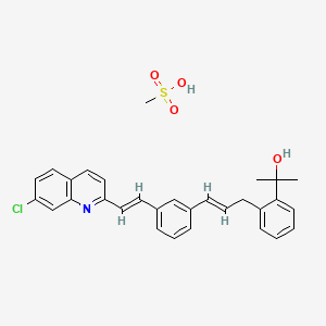 molecular formula C30H30ClNO4S B590521 Des[3-[[(1-Carboxymethyl)cyclopropyl]methyl]thio]-2-propenyl Montelukast Mesylate CAS No. 1187586-82-8