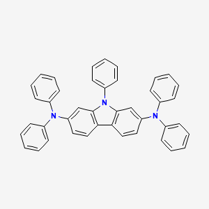 molecular formula C42H31N3 B590553 9,N,N,N',N'-Pentaphenyl-9H-carbazole-2,7-diamine CAS No. 130017-93-5