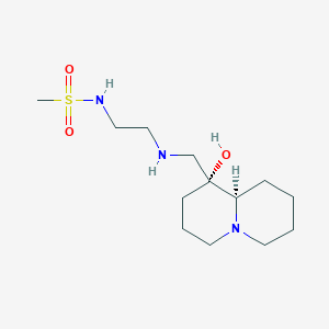 molecular formula C13H27N3O3S B5905878 N-[2-[[(1R,9aR)-1-hydroxy-2,3,4,6,7,8,9,9a-octahydroquinolizin-1-yl]methylamino]ethyl]methanesulfonamide 