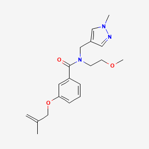 molecular formula C19H25N3O3 B5906000 N-(2-methoxyethyl)-3-[(2-methylprop-2-en-1-yl)oxy]-N-[(1-methyl-1H-pyrazol-4-yl)methyl]benzamide 