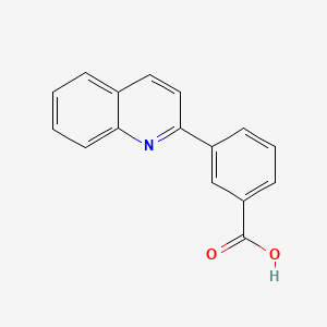 molecular formula C16H11NO2 B590625 3-(Quinolin-2-YL)benzoic acid CAS No. 132318-10-6
