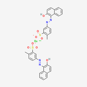 molecular formula C34H26BaN4O8S2 B590632 barium(2+);5-[(2-hydroxynaphthalen-1-yl)diazenyl]-2-methylbenzenesulfonate CAS No. 129212-12-0