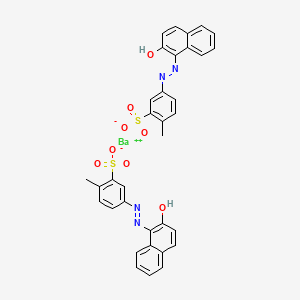 molecular formula C34H26BaN4O8S2 B590632 Benzenesulfonic acid, 5-((2-hydroxy-1-naphthalenyl)azo)-2-methyl-, barium salt (2:1) CAS No. 129212-12-0