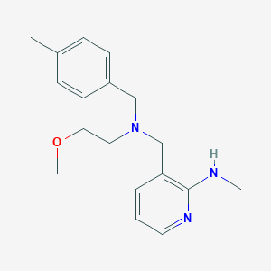 molecular formula C18H25N3O B5906382 3-{[(2-methoxyethyl)(4-methylbenzyl)amino]methyl}-N-methylpyridin-2-amine 