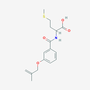 molecular formula C16H21NO4S B5906664 2-({3-[(2-methylprop-2-en-1-yl)oxy]benzoyl}amino)-4-(methylthio)butanoic acid 