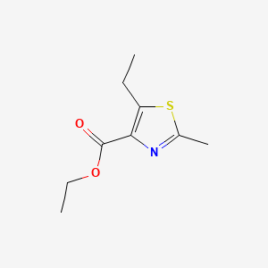 molecular formula C9H13NO2S B590667 Ethyl 5-ethyl-2-methylthiazole-4-carboxylate CAS No. 137267-46-0