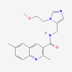molecular formula C19H22N4O2 B5906724 N-{[1-(2-methoxyethyl)-1H-imidazol-5-yl]methyl}-2,6-dimethylquinoline-3-carboxamide 
